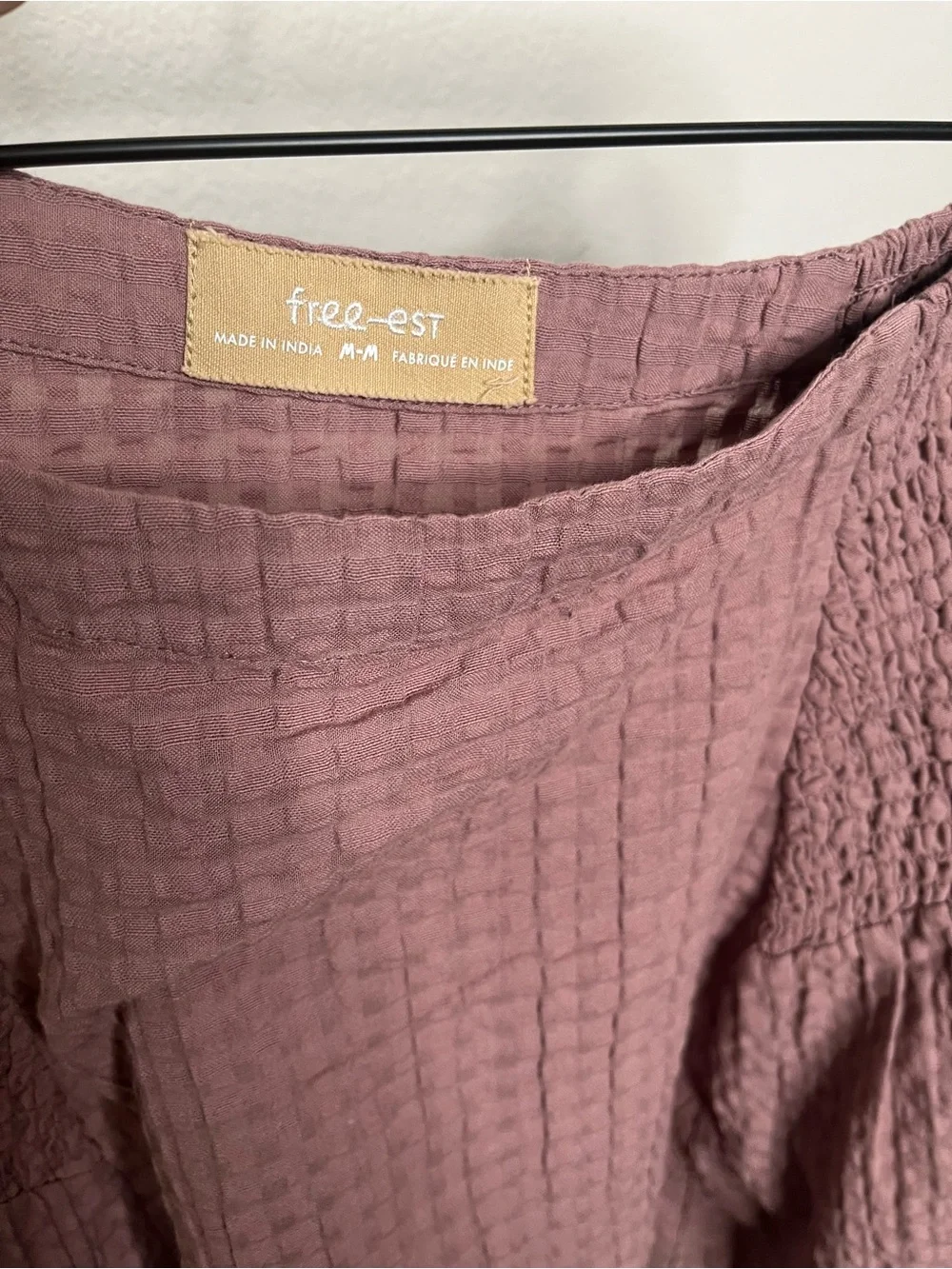free-est - Drew Pucker Check Skirt